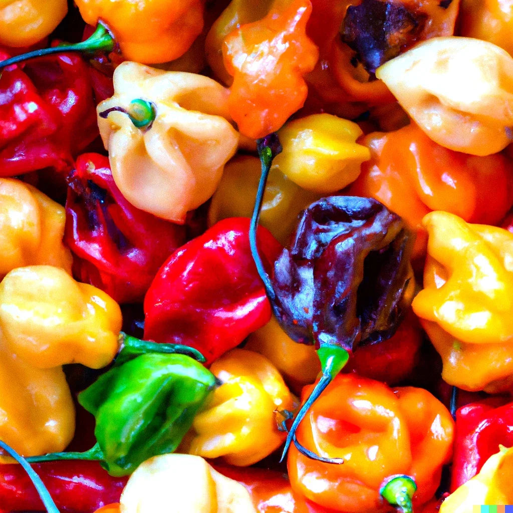 Habanero Pepper Seeds Rainbow Mix | 20+ Non-GMO Capsicum chinense Variety for Spicy Salsas & Hot Dishes