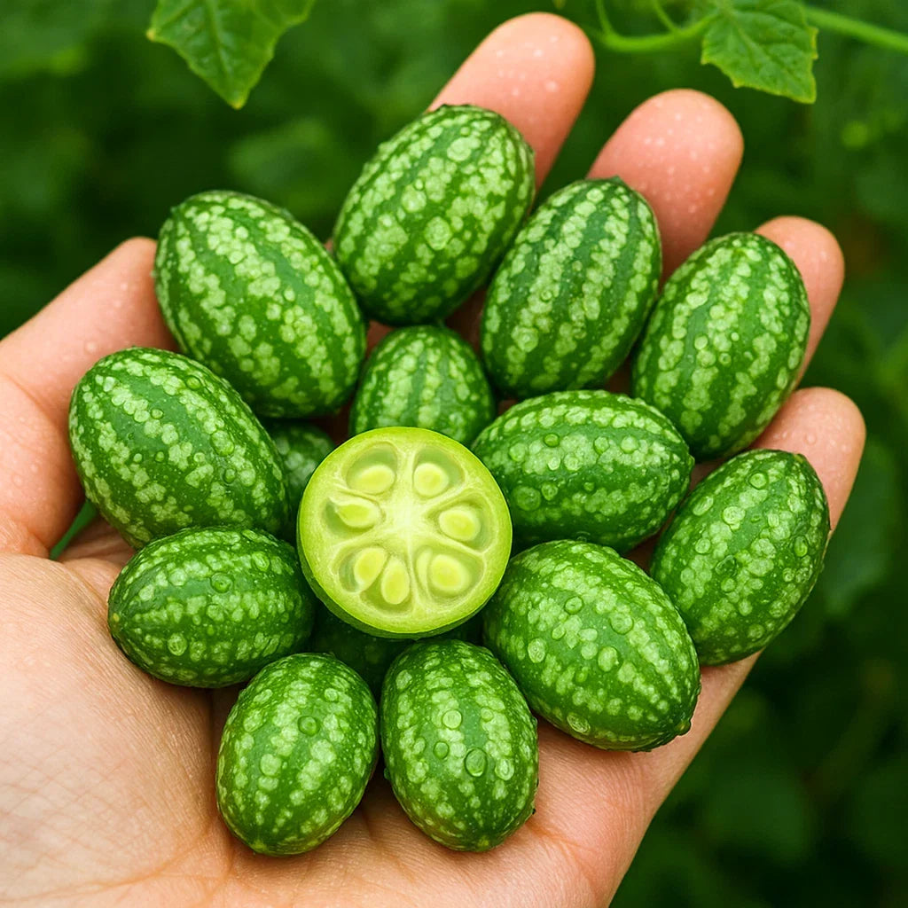 Cucamelon Seeds 50+ Pack, Melothria scabra, Tiny Watermelon Fruit, Vegetable Seeds for Home Garden & Container Growing