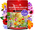 Wildflower Seeds Bulk Pack – 85,000 Seeds, 35 Varieties, Native Wildflowers for Gardens, Meadows & Pollinator Attracting