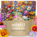 Wildflower Seed Mix 1 Ounce Midwest Native Flower Seeds for Pollinator Gardens, Attracts Bees & Butterflies