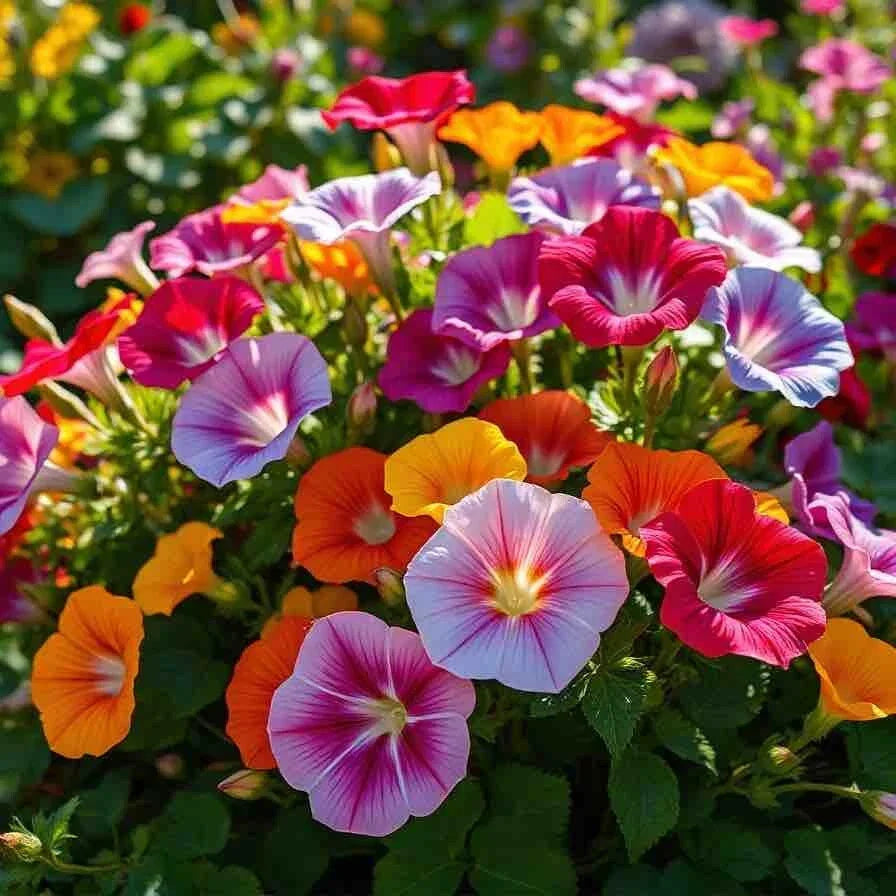 Morning Glory Seeds Mixed Colors - 50 Vibrant Climbing Vine Seeds - Ipomoea tricolor, Annual Flower for Garden, Fence, Trellis