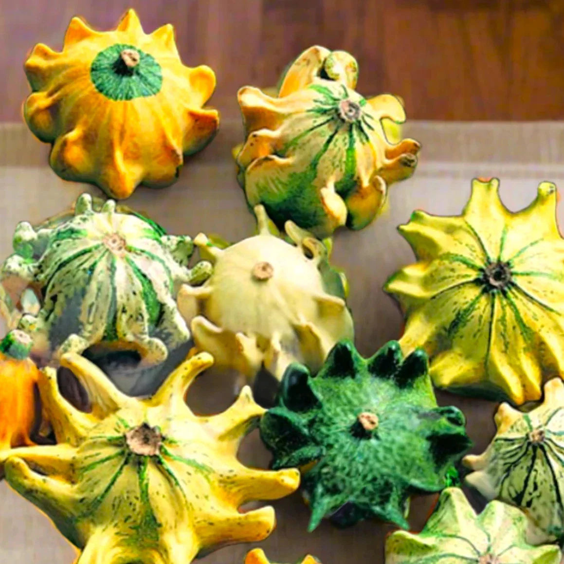Crown of Thorns Ornamental Gourd Seeds - Decorative, Vining, Non-GMO Seeds for Fall Decor & Gardening - Cucurbita pepo