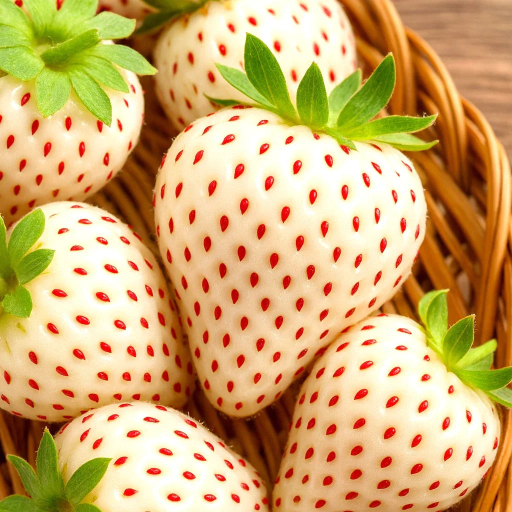 White Wonder Strawberry Seeds - 200 Heirloom Non-GMO Fragaria × ananassa Fruit Seeds for Home Garden