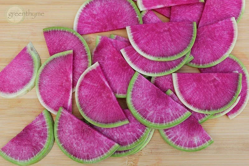 Watermelon Radish Seeds - 500 Count, Mild Sweet Flavor, Perfect for Roasting & Salads, Raphanus sativus, Annual Garden Seeds