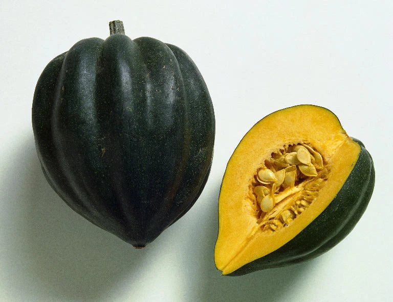 Acorn Squash Seeds - Table Queen Variety - Non-GMO Cucurbita pepo, Bush Growth, Full Sun, Heirloom, 20 Seeds