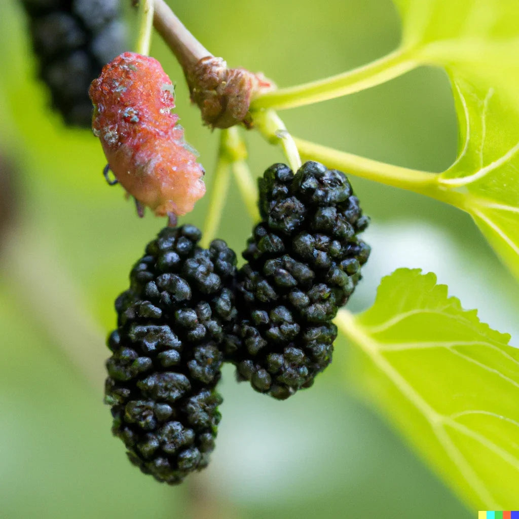 Black Mulberry Tree Seeds - 50+ Morus nigra Edible Fruits, Sweet & Juicy, Deciduous Tree for Garden & Orchard