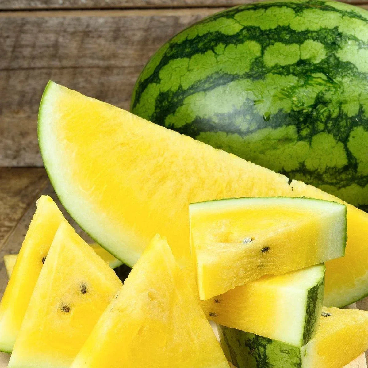 Yellow Crimson Watermelon Seeds – Heirloom Citrullus lanatus, Tropical Fruit, Vining, Yellow Flesh, 20 Seeds