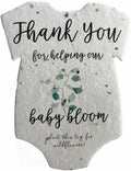 Wildflower Seed Paper Baby Bodysuits Set of 12 Eco-Friendly Cotton Plantable Clothing for Infants