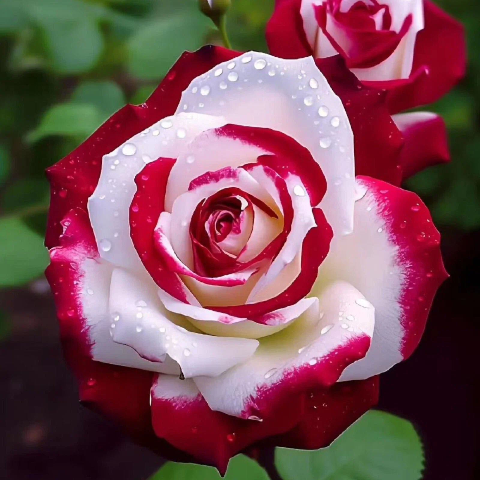 Bi-Color Rose Seeds - Red & White Heirloom Rosa spp. - Non-GMO Garden Planting Packet of 20 Seeds