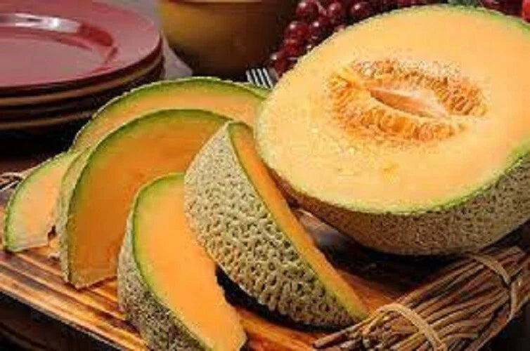 Hearts of Gold Cantaloupe Seeds – Heirloom, Sweet Flavor, Cucumis melo, Non-GMO, Juicy Melons for Garden & Farming