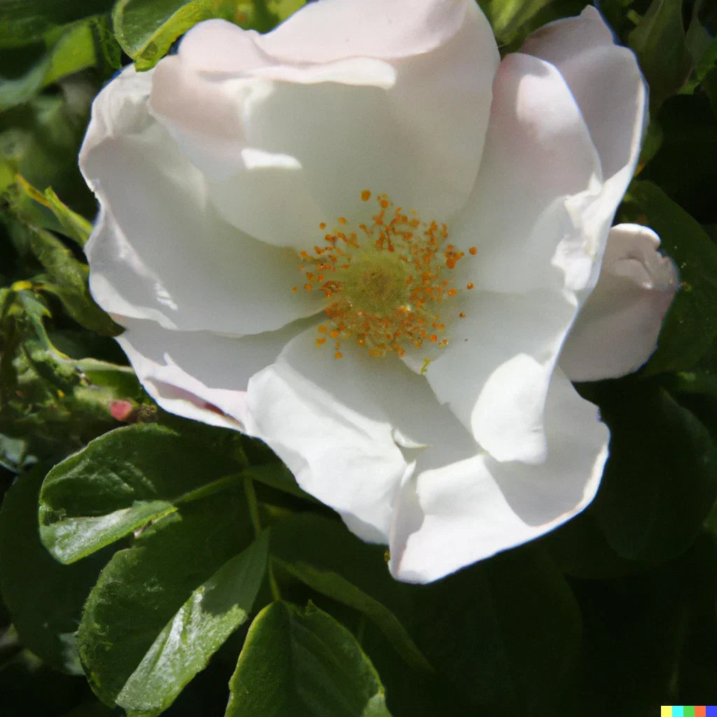 White Rose Bush Seeds - Rosa Rugosa alba Flowering Shrub for Garden, 30+ Seeds, Fragrant White Blooms, Pollinator Attractant