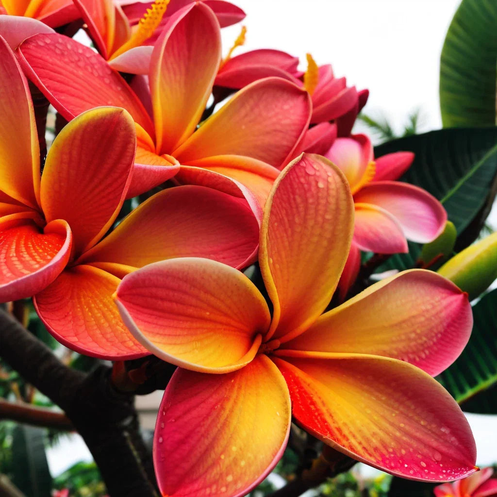 Plumeria Seeds - Bright Orange Pink Flowers - Tropical Hawaiian Perennial - Plumeria spp.
