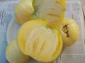 Great White Tomato Seeds - Organic Heirloom Beefsteak, Rare White Tomato, Solanum lycopersicum, 120+ Seeds