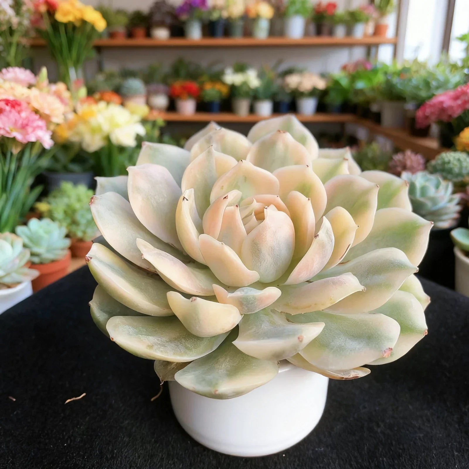Echeveria Onslow Variegated Succulent Plant - 3 Inch Bare Root, Easy Care, Unique Yellow Green Rosette, Rare Live Succulent