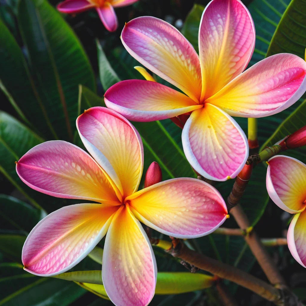 Purple Yellow Plumeria Seeds – 5 Perennial Hawaiian Flower Seeds, Fragrant Tropical Blooms, Plumeria rubra, Garden & Indoor Planting