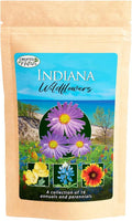 Wildflower Seed Mix - Indiana Native Flowers for Pollinators, 325 sq ft, 16 Varieties, Over 40,000 Seeds