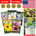 Flower Seed Collection - 5 Non-GMO Perennial Varieties for Gardens and Landscapes