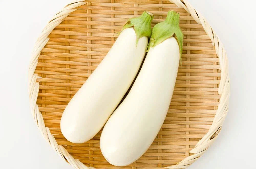 White Eggplant Seeds – Solanum melongena, Non-GMO, 100+ Seeds for Planting, Bush-Type, Full Sun, Made in USA