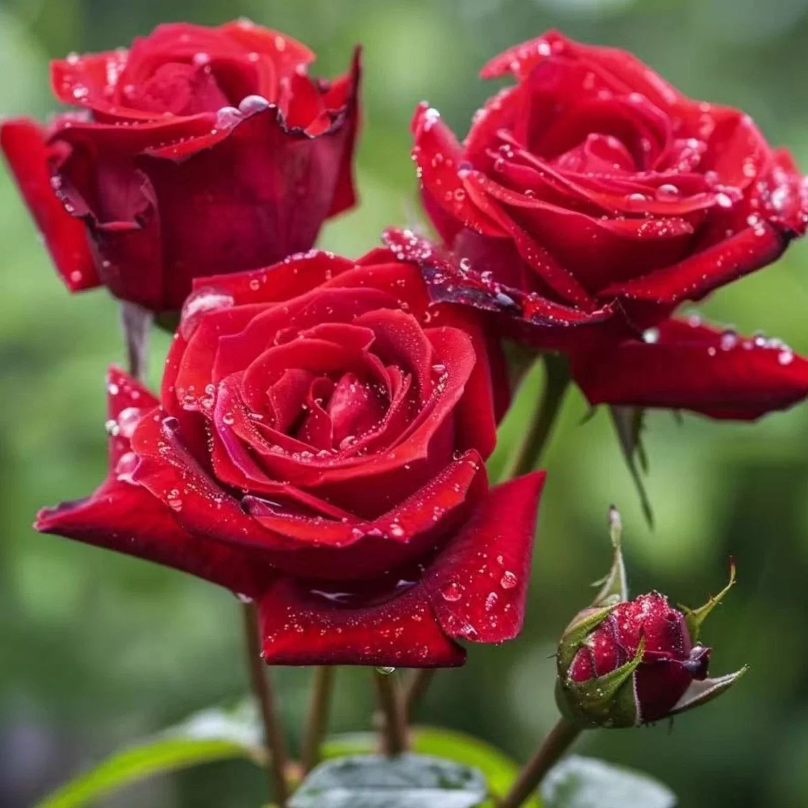Red Rose Seeds - 20 Non-GMO Heirloom Rosa spp. for Gardens & Bouquets, Fragrant, Easy to Grow