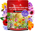 Wildflower Seeds Bulk - 85,000 Count, 35 Varieties Annual & Perennial Mix
