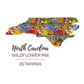 North Carolina Wildflower Seed Mix - 1000 Non-GMO Native Perennial & Annual Seeds for Pollinator Gardens