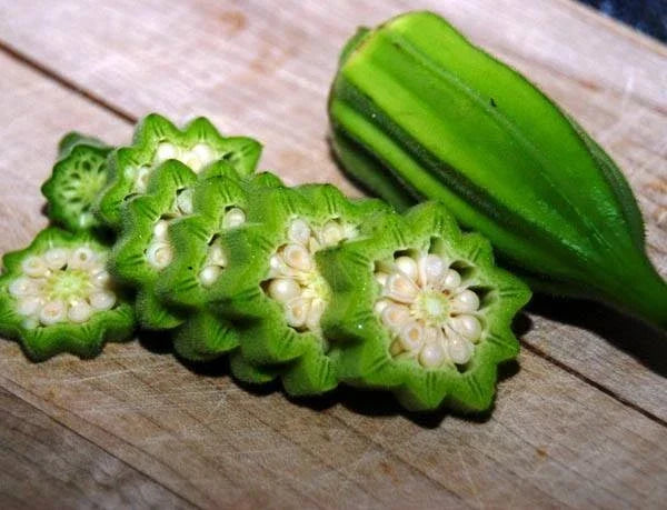 Star of David Okra Seeds - Organic Non-GMO Heirloom Variety - Abelmoschus esculentus - 25+ Seeds for Home Garden