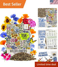 Wildflower Seeds Mix - Multicolored Low Growing - Attract Pollinators - Native Wildflowers - Drought-Tolerant Seed Packet