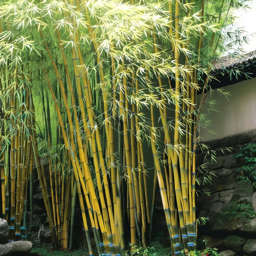 Bamboo Seeds 50 Pack for Privacy Screen, Clumping Asian Lemon Bambusa vulgaris 'Lemon' for Garden & Landscaping