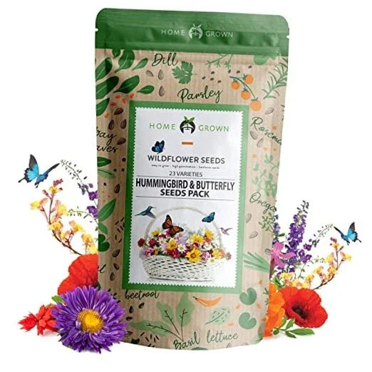 Wildflower Seeds - 3 oz Collection for Birds & Butterflies - 130,000+ Seeds - Pollinator-Friendly, Non-GMO, Full Sun to Partial Shade