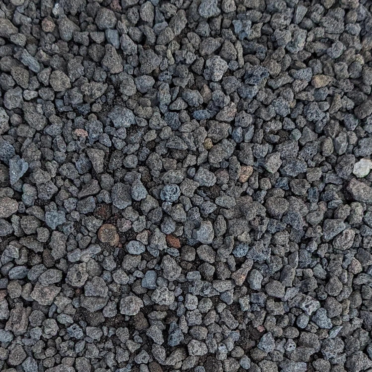 Black Lava Rocks 1/4" Natural Volcanic Rock for Plant Drainage & Decoration