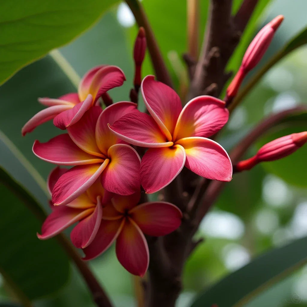 Maroon Plumeria Seeds - 5 Pack Tropical Flower Plants - Fragrant Perennial Shrubs - Plumeria rubra