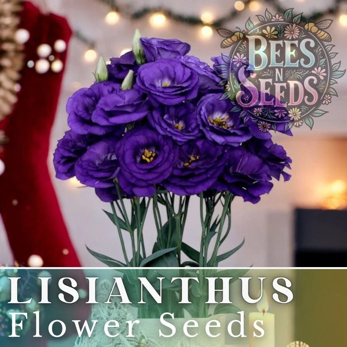 Lisianthus Seeds - Non-GMO Heirloom Ethos Blue Variety - Eustoma grandiflorum for Cutting Flowers & Gardens