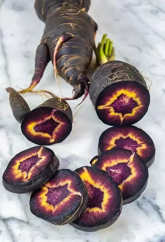 Black Nebula Carrot Seeds - Heirloom Organic Non-GMO, 200+ Dark Purple to Black Vegetable Seeds, Daucus carota, Gourmet Edible Roots