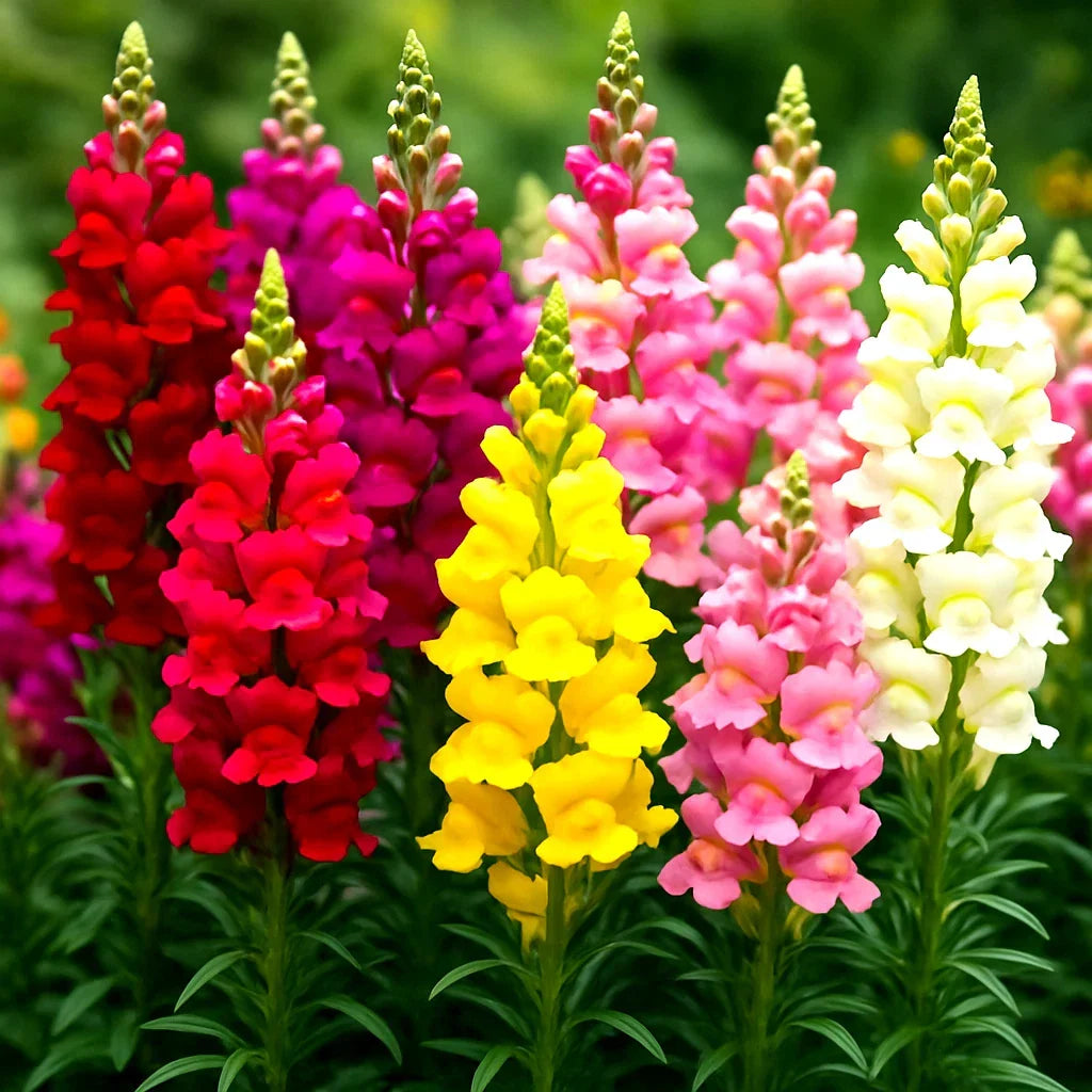 Snapdragon Flower Seeds - 6000+ Hummingbird Rainbow Mix, Fragrant, Antirrhinum majus, Pollinator Attracting, Garden Seeds