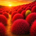 Burning Bush Kochia Seeds - 300+ Scarlet Fall Hedge Drought-Tolerant Kochia scoparia for Borders & Hedges
