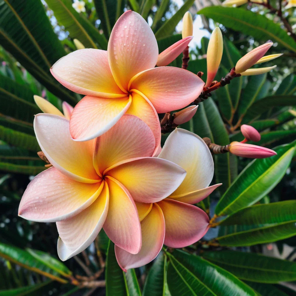 Blush Orange Plumeria Seeds - 5 Perennial Hawaiian Flower Seeds - Plumeria rubra for Garden, Patio & Indoor Planting