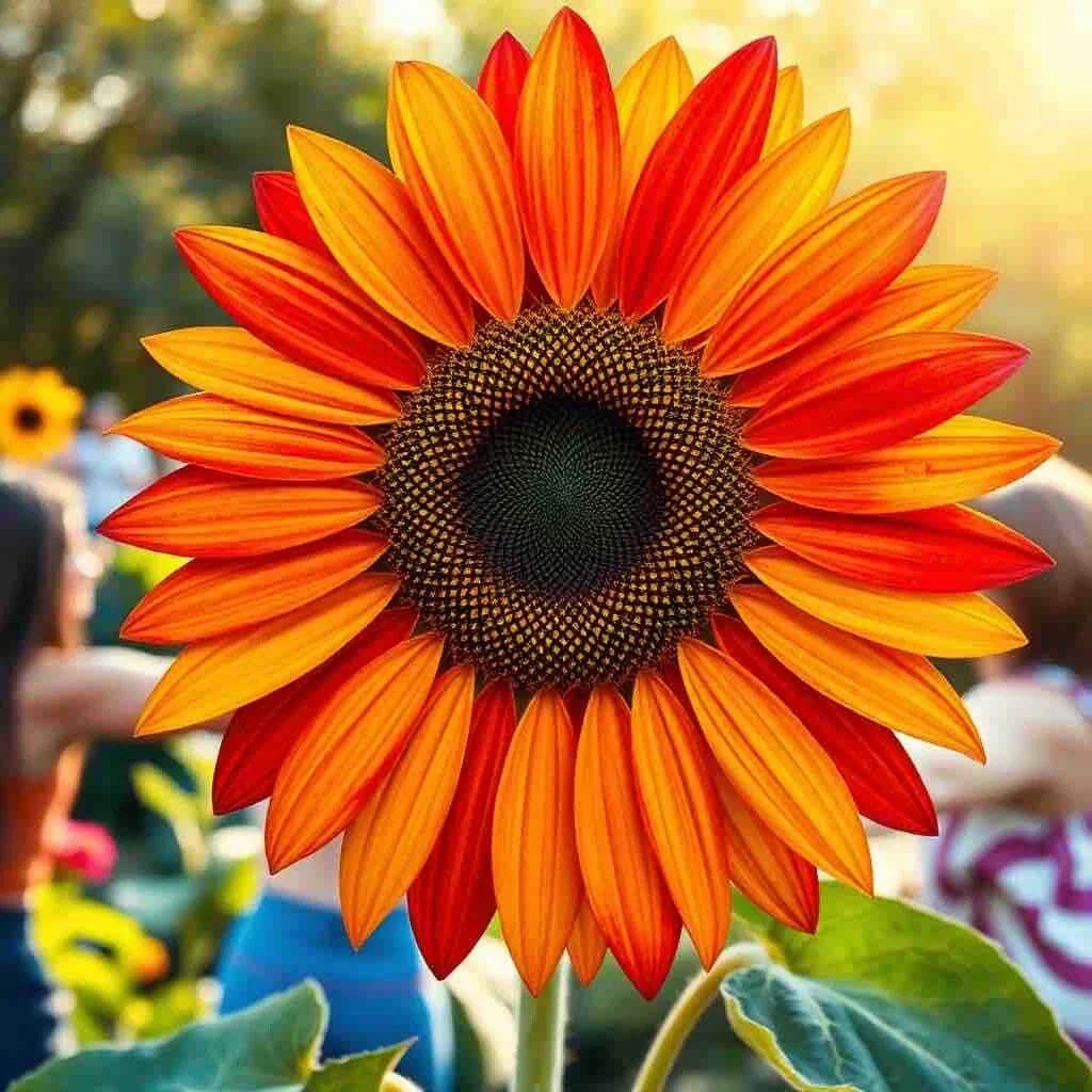 Hybrid Orange Sunflower Seeds - 20 Pack, Vibrant Helianthus annuus for Gardens & Bouquets, Easy to Grow, Full Sun