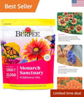 Wildflower Seed Mix - 25,000 Non-GMO Seeds for Butterfly Gardens - Pollinator-Friendly Monarch Sanctuary Mix