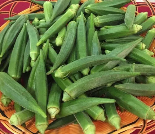 Emerald Okra Seeds - Heirloom Non-GMO Abelmoschus esculentus, 50+ Premium Seeds for Bountiful Garden and Culinary Use