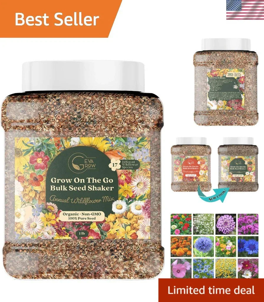 Wildflower Seeds Bulk Pack – 300,000+ Colorful Mix for Garden, Meadow & Pollinator Support