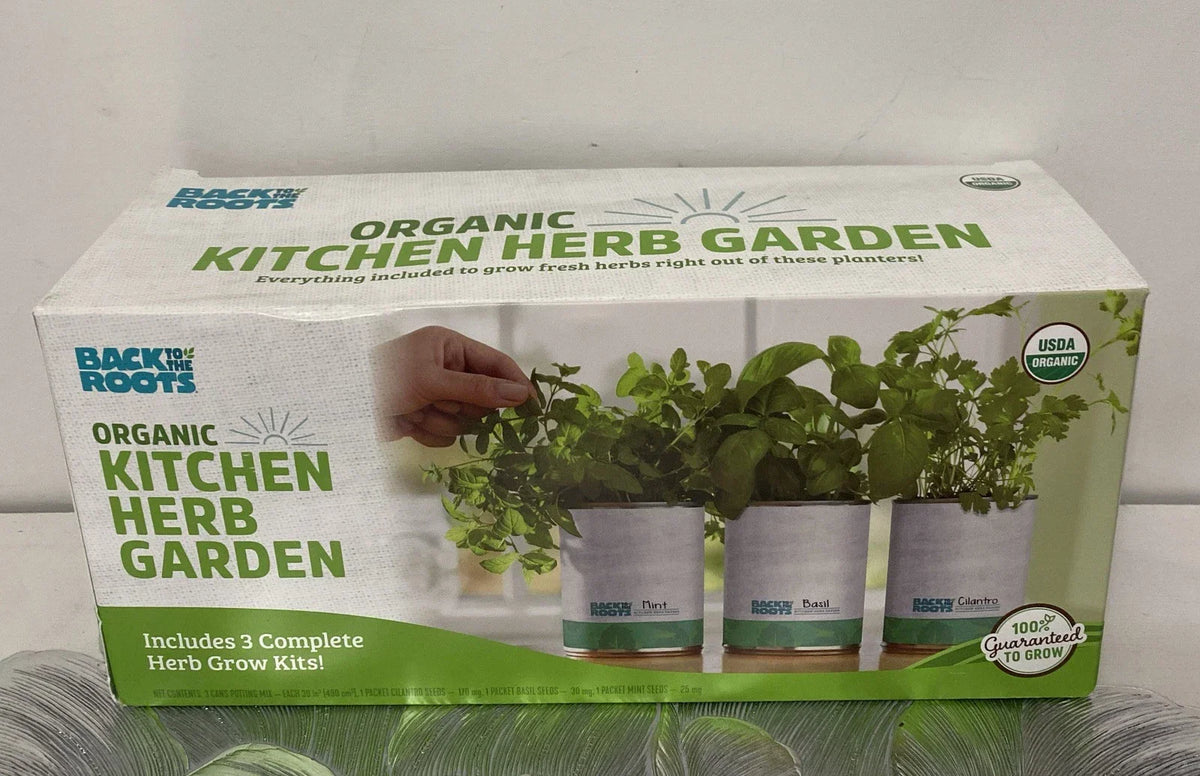 Organic Herb Garden Kit for Indoor Growing – Mint, Basil, Cilantro Seeds – Back to the Roots