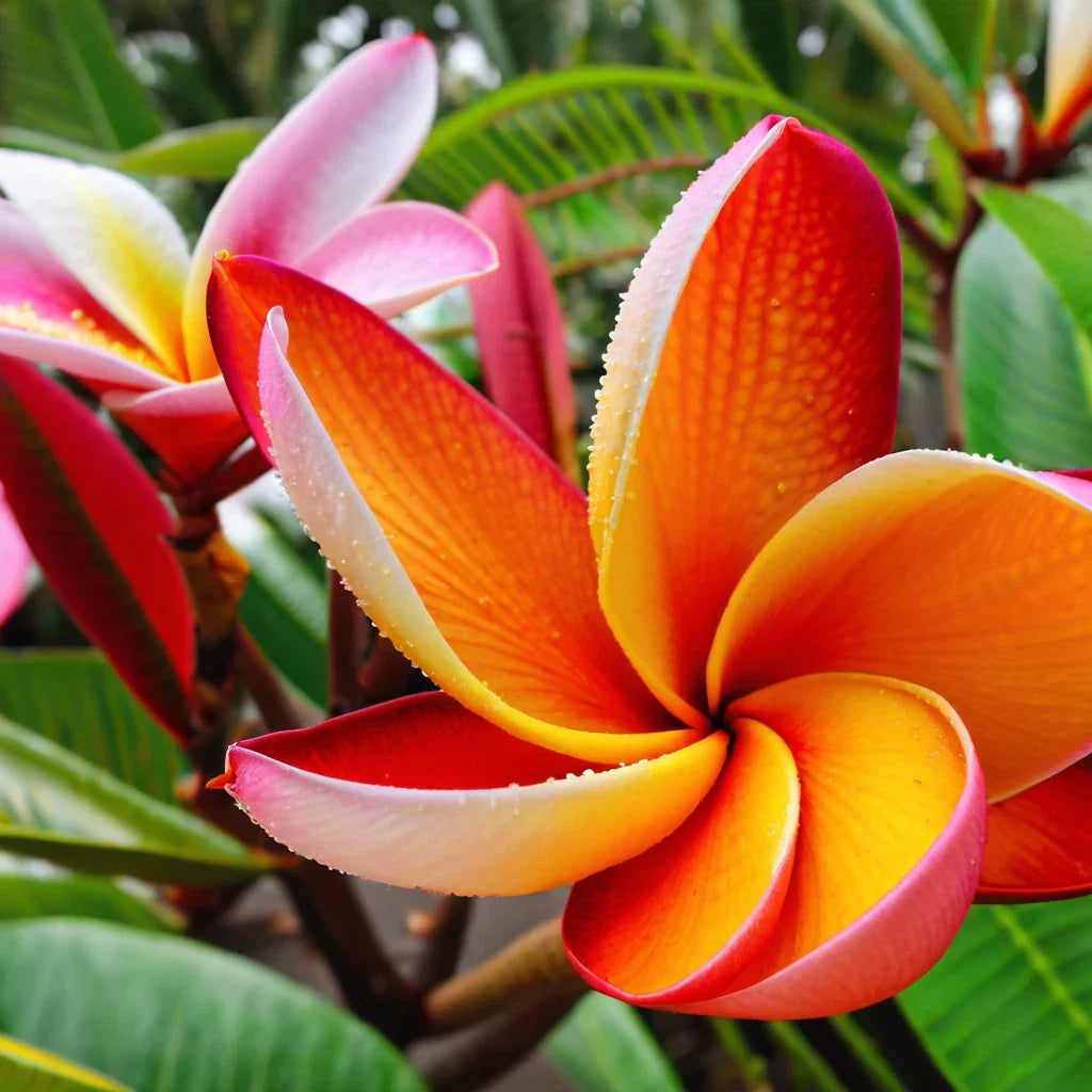 Orange Plumeria Seeds - 5 Hawaiian Flower Seeds - Plumeria rubra - Tropical Perennial Garden Plant