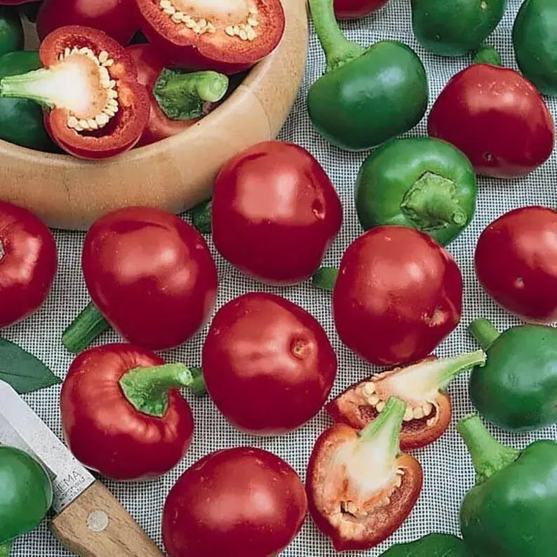 Red Cherry Hot Pepper Seeds - Non-GMO Organic Heirloom Pimenta Capsicum annuum, Spicy Culinary Seeds for Salsas & Sauces
