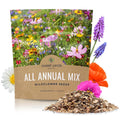Wildflower Seed Mix 1 Ounce - Quick Blooming, Open Pollinated Annuals for Pollinator Gardens, Native Wildflowers, Non-GMO