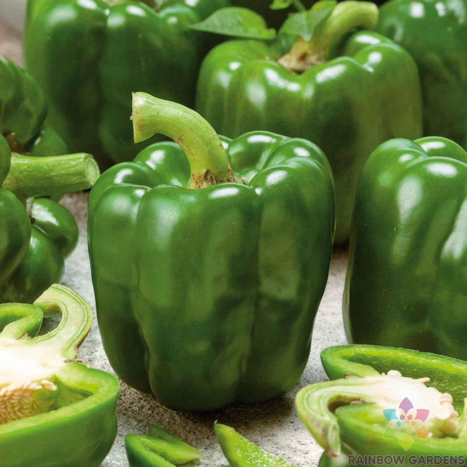 Emerald Giant Sweet Pepper Seeds - 25+ Pack, Capsicum annuum, Large Green Peppers for Garden & Container Planting