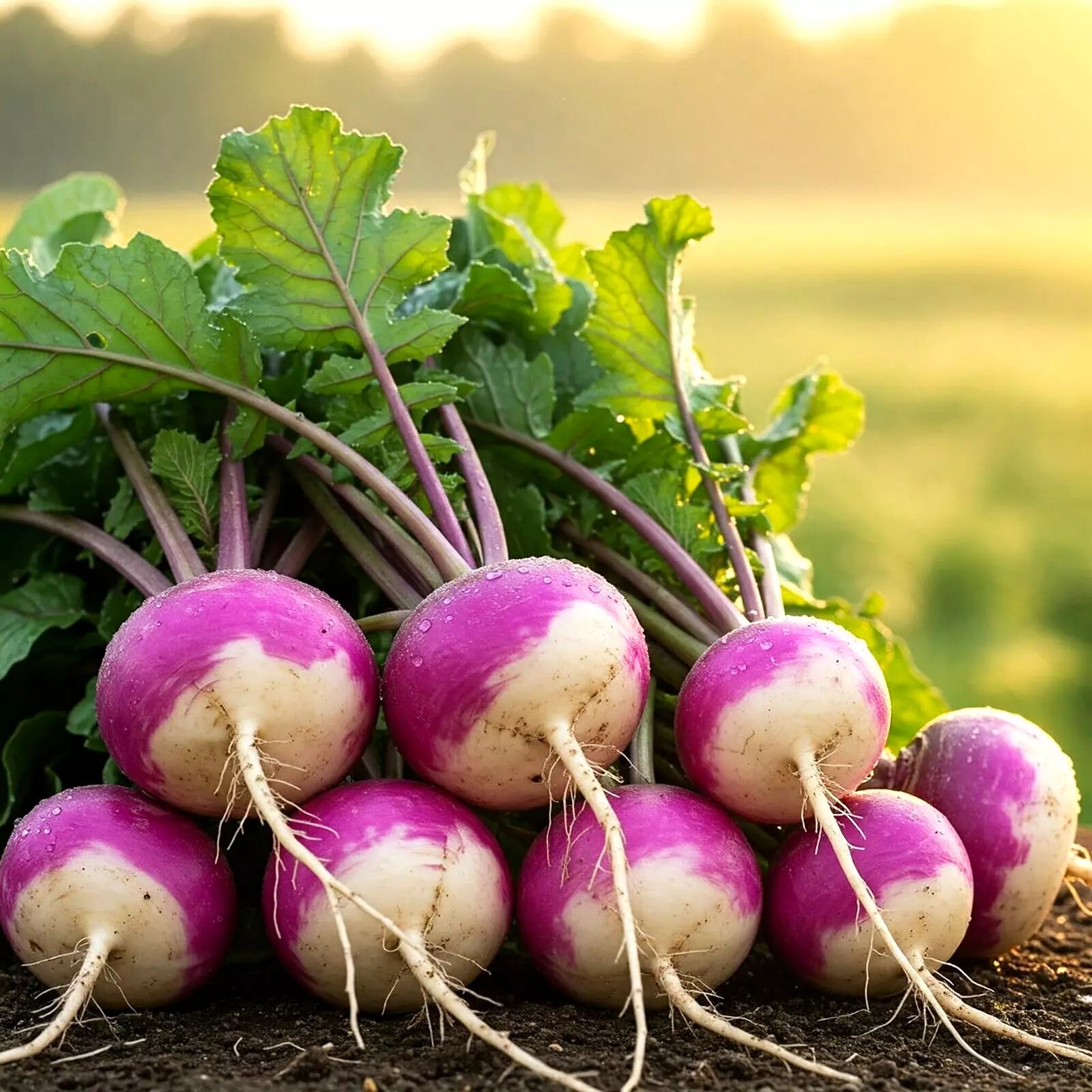 Purple Top White Turnip Seeds - Non-GMO Heirloom Brassica rapa for Spring Planting, 400+ Seeds, Vegetable Garden, USA
