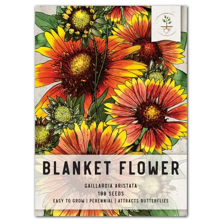 Blanket Flower Seeds - 100 Seeds Packet - Gaillardia aristata - Vibrant Drought-Tolerant Perennial Flower Seeds for Garden Borders