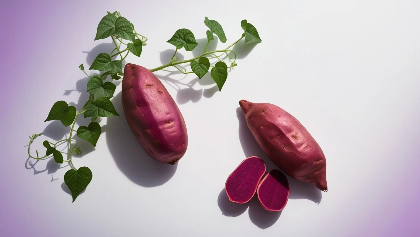 Japanese Purple Sweet Potato Slips – 10 Live Ipomoea batatas Cuttings for Garden & Container Planting