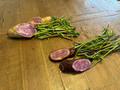 Purple Sweet Potato Slips – 50 Rooted Ipomoea batatas Molokai & Okinawa Varieties for Garden or Container Planting