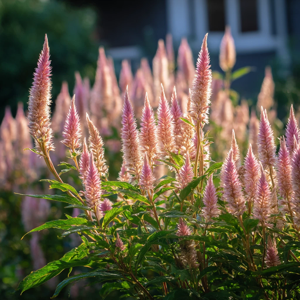 Flamingo Feather Celosia Seeds – Soft Pink Plume Annual for Garden Beds & Cut Flowers – Celosia argentea
